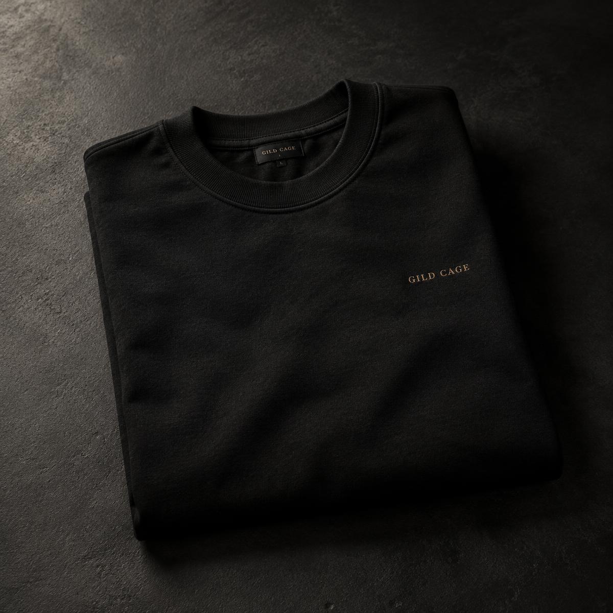 Concept image of black GILD CAGE apparel, not verified inventory photography